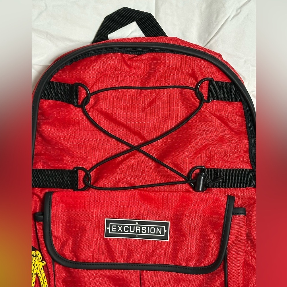 EXCURSION LOGO PATCH Red Backpack With Black Medic Grab Bag Travel Bag Carry on - Picture 5 of 15